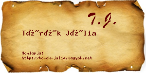 Török Júlia névjegykártya