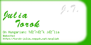 julia torok business card